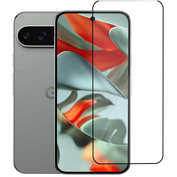 Защитное стекло для Google Pixel 9/9 Pro Full Glue (0.3 мм, 2.5D, черное) ЛЮКС