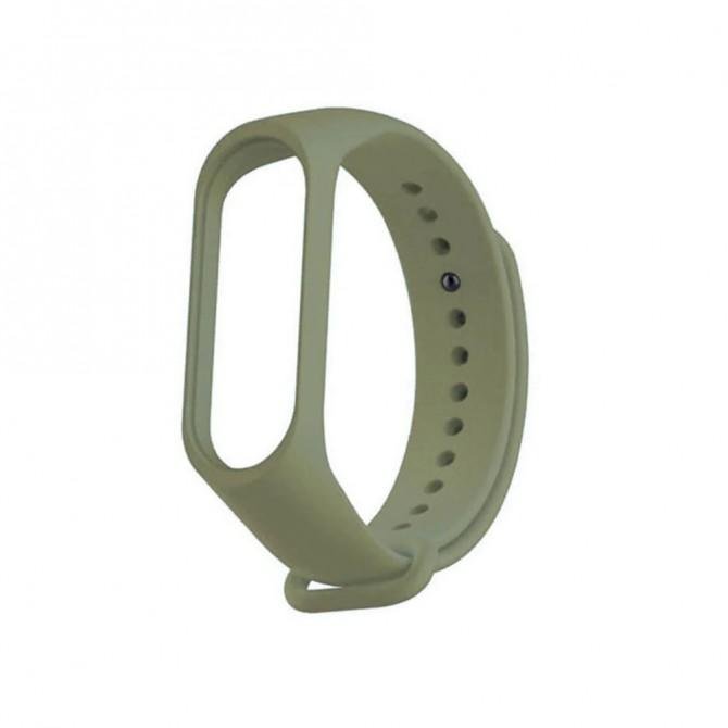 Ремінець браслета Mi Band 3/4 (Silicon) Olive-1
