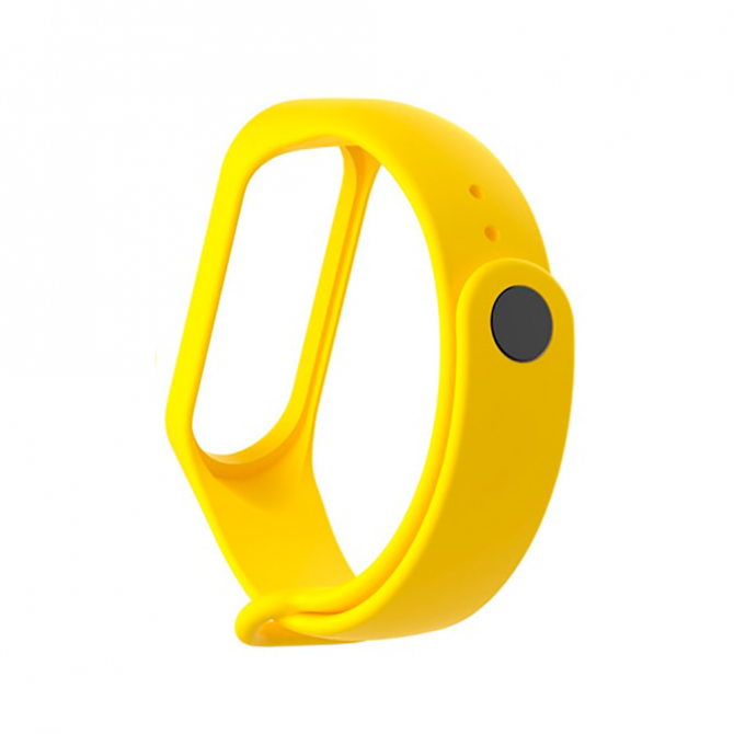 Ремінець для Xiaomi Mi Band 3 (Silicone) Жовтий-1