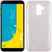 Чехол Silicone 3in1 Блёстки для Samsung J810 Galaxy J8 2018 Pink