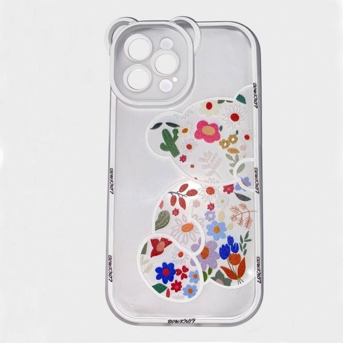 Чехол Spring Spirit series for iPhone 11 Pro Flowered Bear Clear