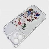 Чехол Spring Spirit series for iPhone 11 Pro Flowered Bear Clear