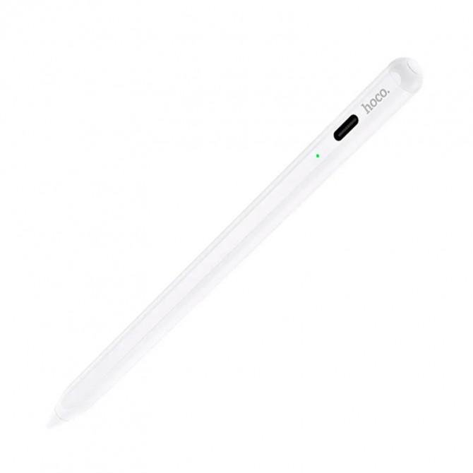 Стілус Hoco GM102 Smooth series active anti-mistake capacitive Pen White-1