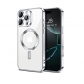Силіконовий чохол SHINING with MagSafe для iPhone 12 Pro Max Матовий Срібний