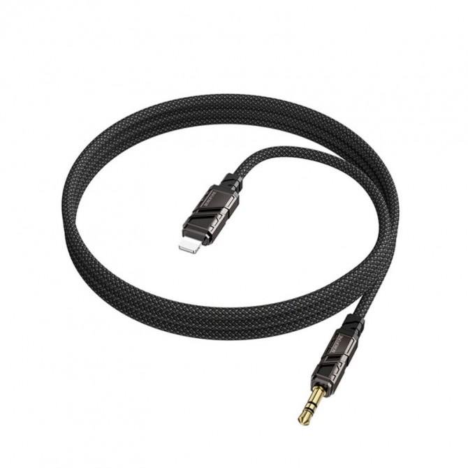 Кабель AUX Borofone BL22 3.5mm to Lightning Чорний