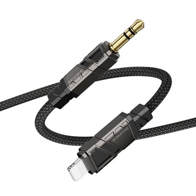 Кабель AUX Borofone BL22 3.5mm to Lightning Чорний-1
