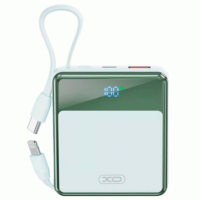 Додаткова батарея XO PR224 10000 mAh fast charging dual line Blue