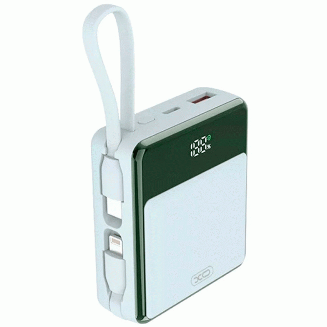 Додаткова батарея XO PR224 10000 mAh fast charging dual line Blue-1