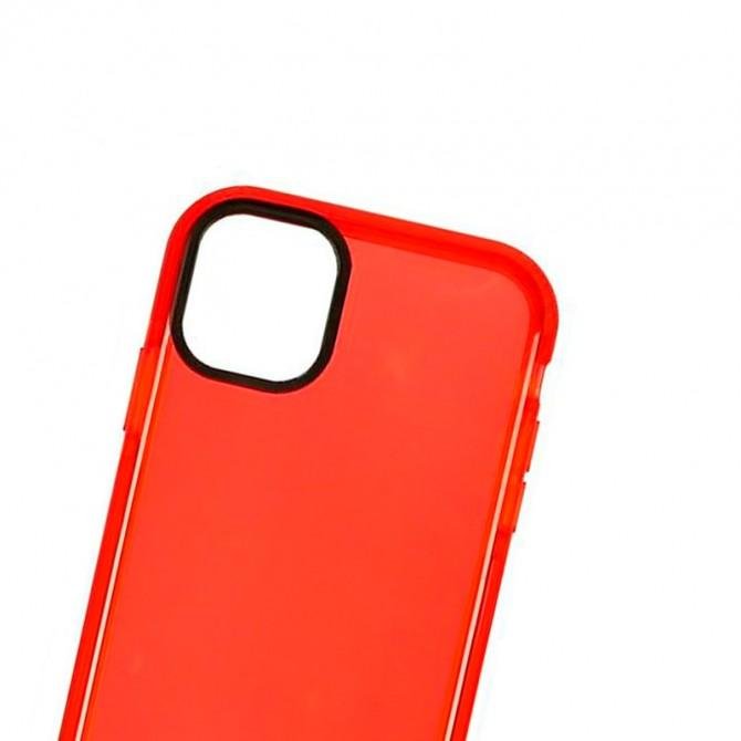 Чохол силіконовий Clear Neon для Apple iPhone 12/12 Pro Червоний-1