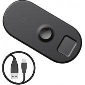 Беспроводное зарядное устройство Baseus Smart 3in1 (WX3IN1-C01) 18W Black (Phone + Watch +Pods)