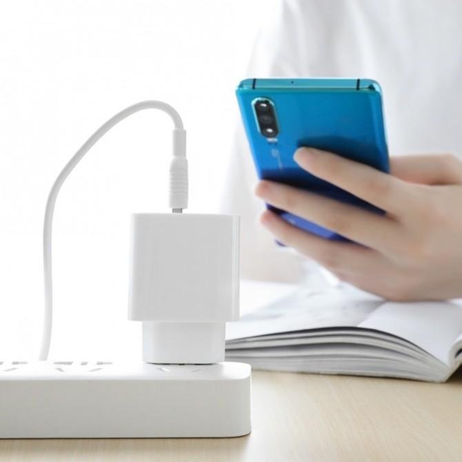 Мережевий зарядний пристрій Hoco C69A QC 3.0 White + USB Cable Type-C (5A)-2