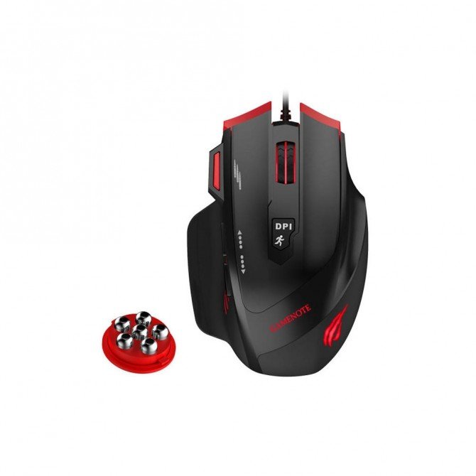 Миша Havit HV-MS1005 USB black/red-2