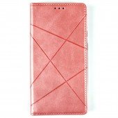 Чохол-книжка Lines Leather for Samsung A015/M015 Galaxy A01/M01 Pink
