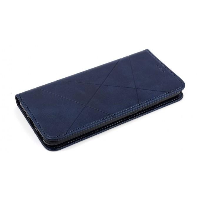 Чехол-книжка Lines Leather for Samsung A015/M015 Galaxy A01/M01 Blue-1