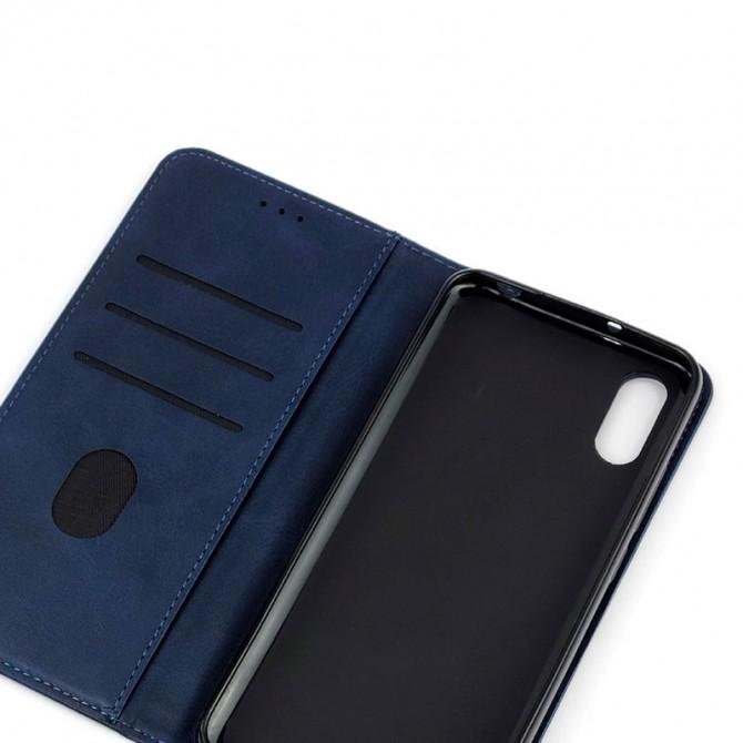 Чехол-книжка Lines Leather for Samsung A015/M015 Galaxy A01/M01 Blue-2