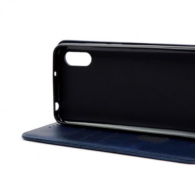 Чехол-книжка Lines Leather for Samsung A015/M015 Galaxy A01/M01 Blue-3