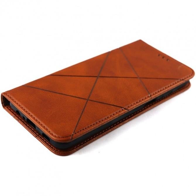 Чохол-книжка Lines Leather for Samsung A115/M115 Galaxy A11/M11 Brown-1
