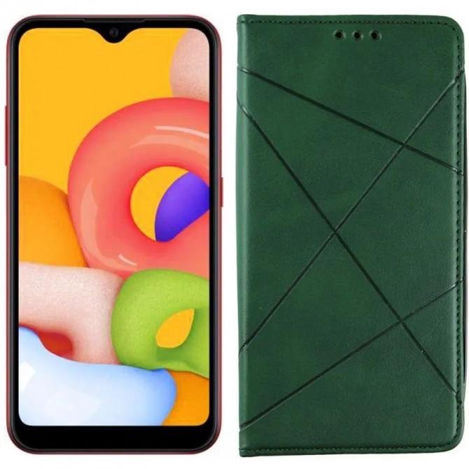 Чохол-книжка Lines Leather for Samsung A115/M115 Galaxy A11/M11 Green