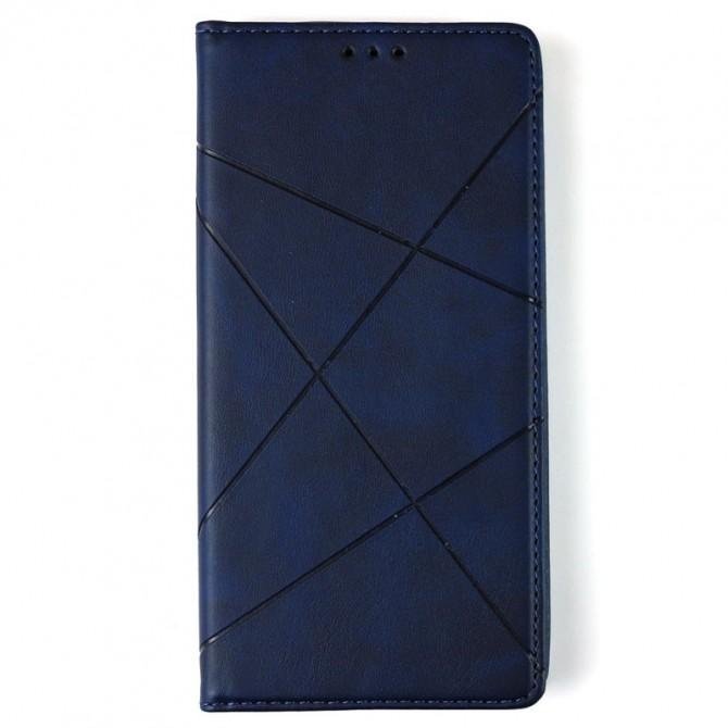 Чохол-книжка Lines Leather for Samsung A115/M115 Galaxy A11/M11 Blue-1