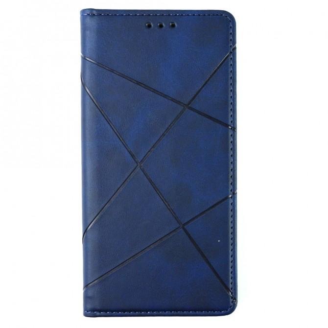 Чохол-книжка Lines Leather для Samsung G991B Galaxy S21 Blue-1