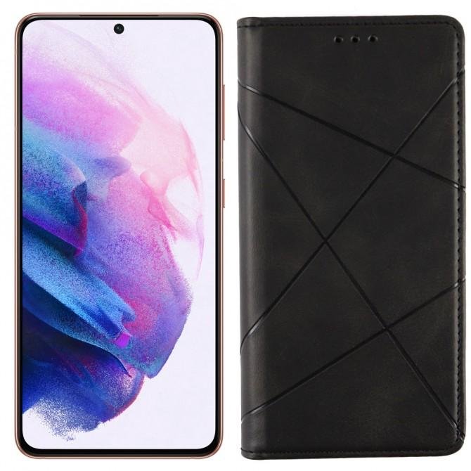 Чехол-книжка Lines Leather для Samsung G996B Galaxy S21 Plus Black