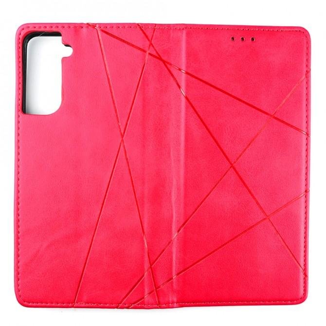 Чехол-книжка Lines Leather для Samsung G996B Galaxy S21 Plus Hot Pink-2