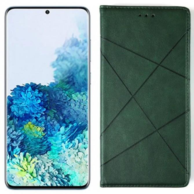 Чехол-книжка Lines Leather for Samsung G998B Galaxy S21 Ultra Green