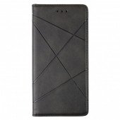 Чехол-книжка Lines Leather for Xiaomi Poco X3 Black Чехол-книжка Lines Leather for Xiaomi Poco X3 Black