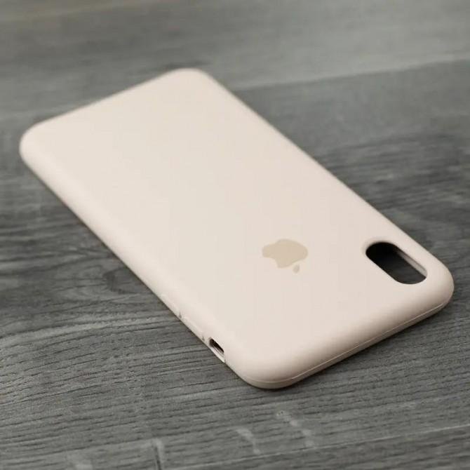 Оригинальный силиконовый чехол для iPhone Xr Темно Бежевый-3