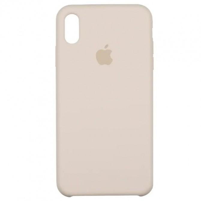 Оригинальный силиконовый чехол для iPhone Xr Темно Бежевый-4