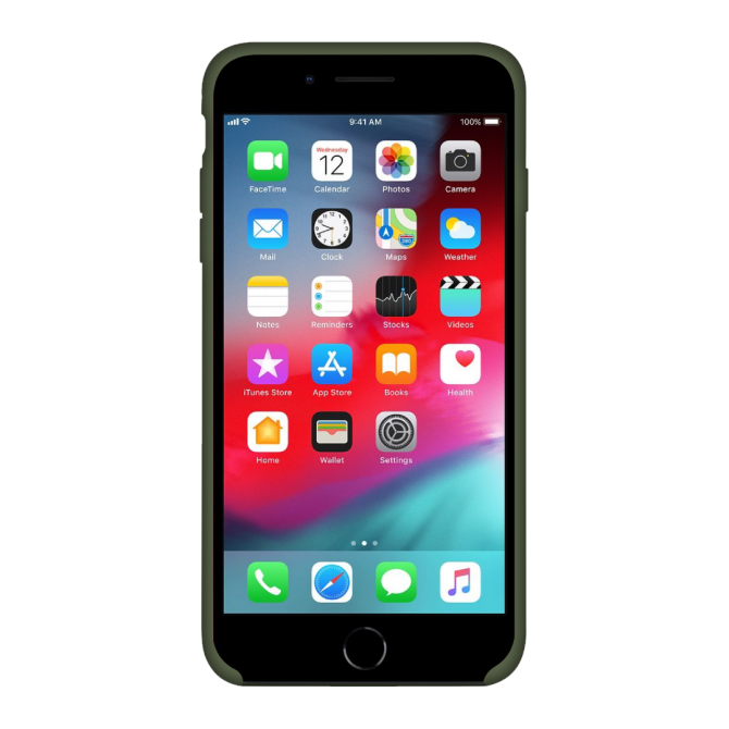 Оригинальный силиконовый чехол для iPhone 7/8 Plus Хаки-1