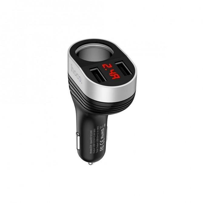 Автомобильное зарядное устройство Hoco Z29 Черный/Серебряный