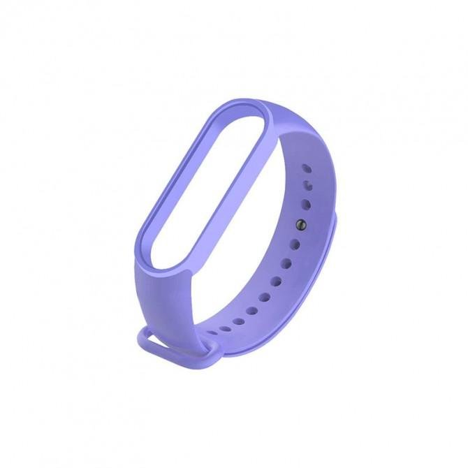 Ремінець для браслета Mi Band 5/6/7 (Silicon) Elegant Purple