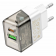 Мережевий зарядний пристрій 1USB + Type-C Borofone BA80A Scenery PD20W+QC3.0 Transparent Black