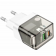 Мережевий зарядний пристрій 1USB + Type-C Borofone BA80A Scenery PD20W+QC3.0 Transparent Black
