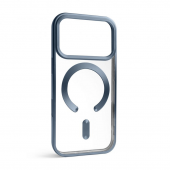 Силиконовый чехол SHINING with MagSafe для iPhone 17 Pro Голубой
