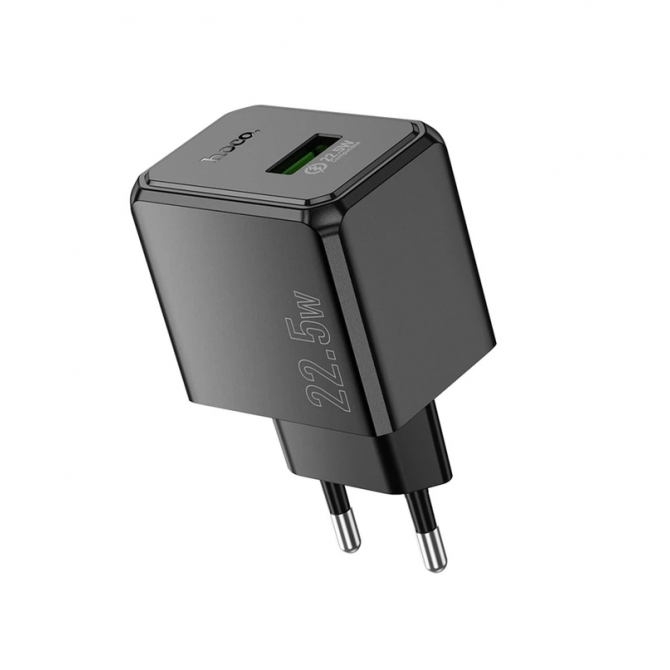 Мережевий зарядний пристрій 1USB Hoco CS17A Multi-Protocol 22.5W Black-2