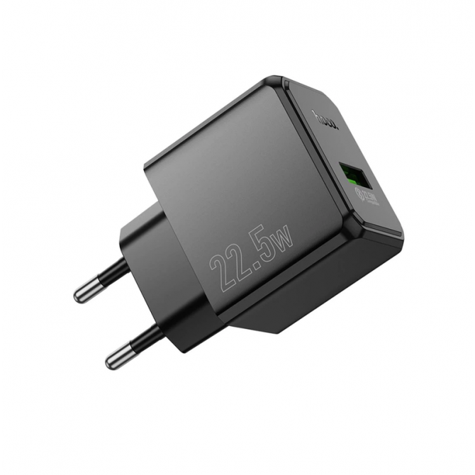 Мережевий зарядний пристрій 1USB Hoco CS17A Multi-Protocol 22.5W Black-3