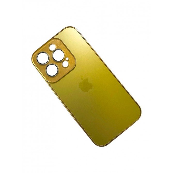 Чехол TPU+Glass Sapphire Midnight with MagSafe для Apple iPhone 15 Pro (6.1") Золотой-1