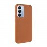 Кожаный чехол Leather Case Metal Buttons для Xiaomi Redmi Note 13 Pro 4G / Poco M6 Pro 4G Brown