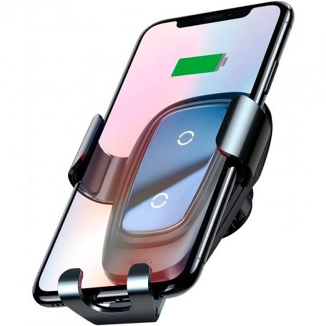 Холдер Baseus Wireless Charger Metal Gravity (WXYL) Steel-3