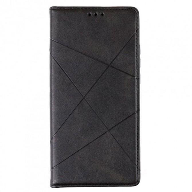 Чехол-книжка Lines Leather for Xiaomi Redmi 10 Black