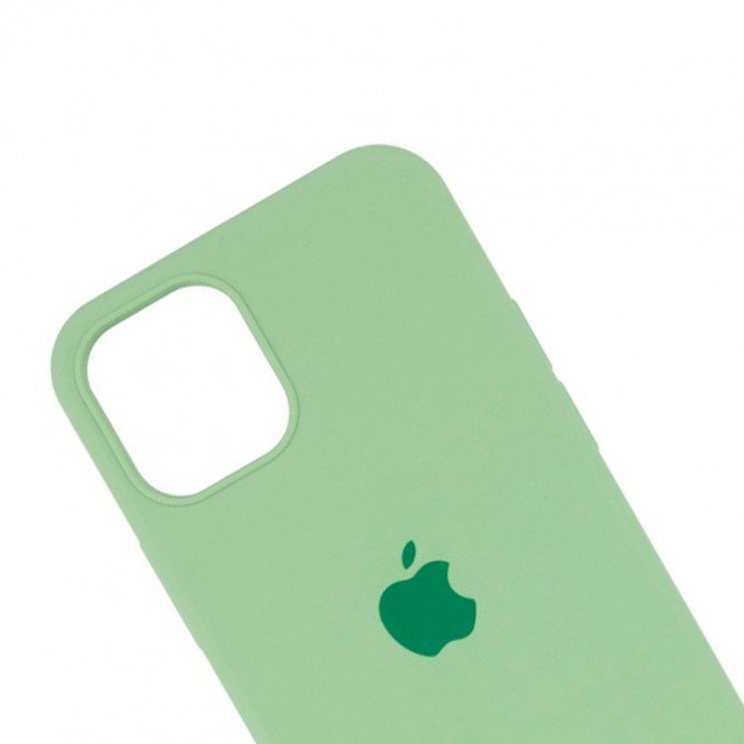 Оригинальный силиконовый чехол для iPhone 13 mini Фисташковый FULL-2