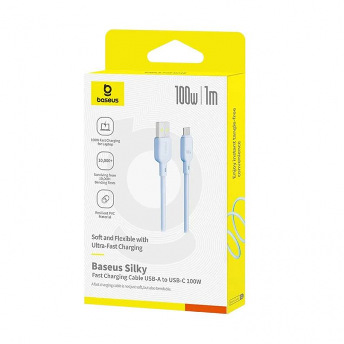 Кабель USB Baseus Silky Series Type-C 100W 1m Cluster Blue-3