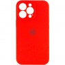 Оригінальний силіконовий чохол для iPhone 12 Pro Max Червоний FULL (with camera protection)