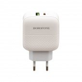 Мережевий зарядний пристрій Borofone BA46A PD+QC3.0 White + Cable Type-C to Lightning Мережевий зарядний пристрій Borofone BA46A PD+QC3.0 White + Cable Type-C to Lightning