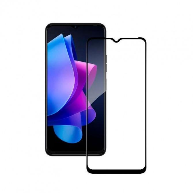Защитное стекло для TECNO Spark 10 Full Glue (0.25 мм, 2.5D, черное) ЛЮКС