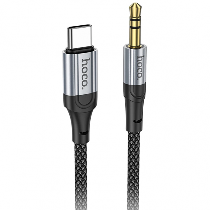 Кабель AUX Hoco UPA26 Fresh 3.5 to Type-C Black