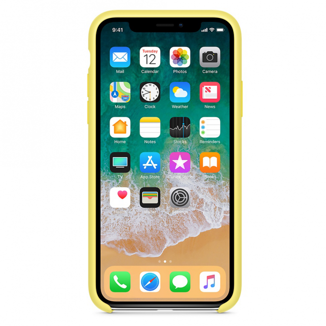 Чехол силиконовый для iPhone X/Xs Лимонный-1