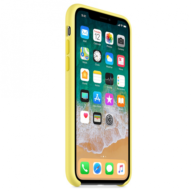 Чехол силиконовый для iPhone X/Xs Лимонный-3